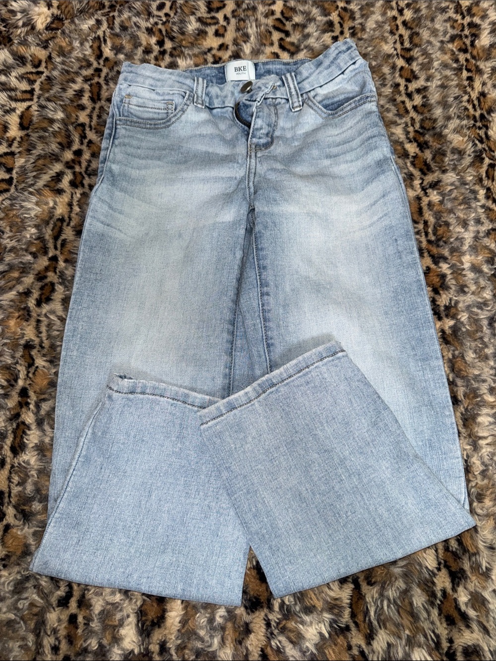 BKE girls light Wash Straight Jeans - Light Blue